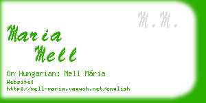maria mell business card